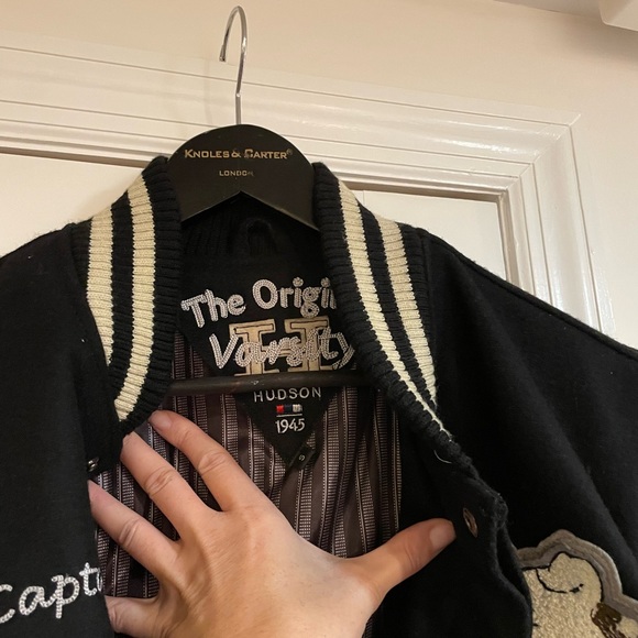 Hudson nyc mens new w tags varsity jacket, real leather - Picture 5 of 7